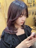 マーシアバイアルティナ 蒲田店(Marcia by artina)&nbsp;ミディアムレイヤーカット/バーガンディ/シャギーカット