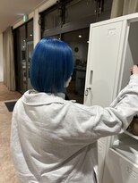 オーダイム(ou' dime)&nbsp;ケアブリーチダブルカラーブルーカラーボブ