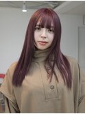 ボルドーピンク／ピンク／ブリーチ/ケアブリーチ/表参道/20代