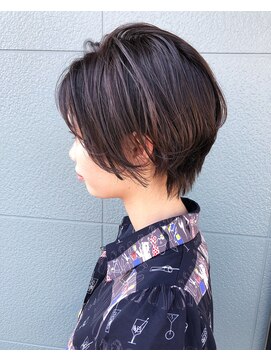ヘアーデザインサロン スワッグ(Hair design salon SWAG) エッジハンサムショート　耳掛けアレンジ