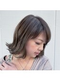 グレージュ×ハイライト