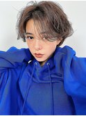斜めバング/グレージュカラー/デザインカラー/シルキーベージュ