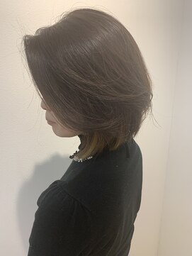 ヘアーリゾートラシックアールプラス(hair resort lachiq R+) 《R＋》イヤリングカラー☆ミディアムボブ