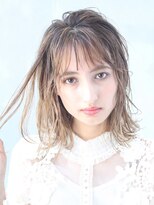 オースティン 門前仲町(AUSTIN)&nbsp;大人かわいい前髪セシルカットココアブラウンフリンジウェーブ