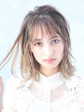 オースティン 門前仲町(AUSTIN) 大人かわいい前髪セシルカットココアブラウンフリンジウェーブ