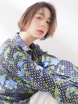 のあともあ ハイライトカラー　ボブ