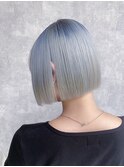 ブルーアッシュグレーブリーチダブルカラー髪質改善北浦和