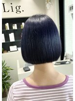 リグ 横浜(Lig.)&nbsp;ブルーブラックツヤ感ショートボブ