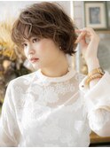 フレンチカジュアル小顔くせ毛風ボブパーマa戸頭20代30代40代