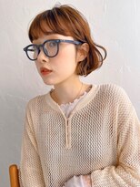 ムク 甲府(muku.)&nbsp;ミディアムヘア/斜めバング/グレージュカラー/甲府駅