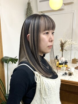 シエン 恵比寿(CIEN) イメチェン似合わせカットインナーカラーベージュフルバング