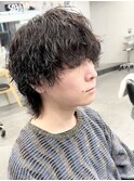 マッシュウルフ波巻きスパイラルパーマツイストスパイラルパーマ