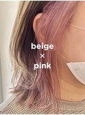 20代30代大人かわいいインナカラーピンクイヤリングカラー