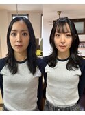白川20代30代40代小顔カット大人かわいいくびれレイヤー前髪韓国