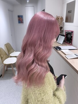 ペレ 渋谷(PELE) ホワイトグレージュ/デジタルパーマ/チェリーブラウン/渋谷