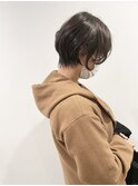 丸みショート×グレージュカラー