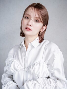 アルバム 池袋(ALBUM) 顔周りレイヤー韓国ヘアダブルカラーミディアム_F20922