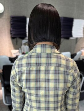 ヘアーアンドスパ フェリーチェ ミチ 野田屋町店(HAIR&SPA felice MICHI) 【feliceMICHI 別曽 遥也】髪質改善 切りっぱなしボブ 艶髪 20代