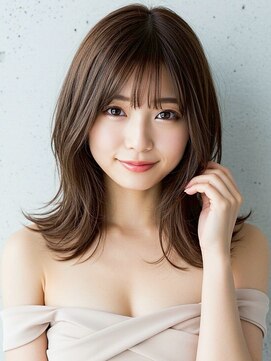 ハーシーバイアポロ 相模大野(HERSHE by apollo) xカット//ホワイトグレージュ/レイヤーカット/チェリーブラウン
