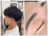 特殊パーマコース(ツイスト、スパイラル、波巻き等)+メンズ眉毛アイブロウWAX