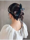 ロングおくれ毛韓国ヘアダークアッシュ_ba578991