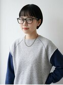 メガネ女子眼鏡女子耳かけマッシュショート20代30代40代