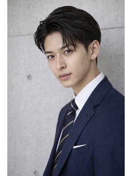 メンズヘア専門MA-IKI本厚木髪と頭皮改善サロン【4月16日 NEWOPEN(予定)】 ビジネスショート 七三パート / メイキー本厚木