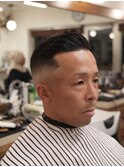 サイドパートスキンフェードカットシェービング吉祥寺理容室