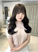 ブリーチなしダブルカラーチョコレートカラーレイヤーカット