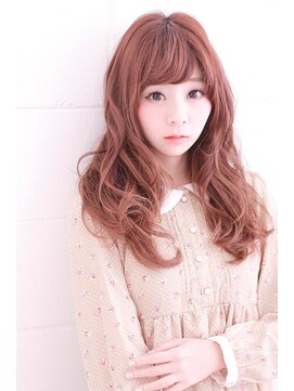 オーロ 武庫之荘店(ORO) 大人ロングに似合うピンクベージュカラー