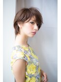 春→夏  斜めバング 耳かけ大人エアリーショート@梅田