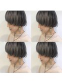 bibito ハイライトアッシュ 切りっぱなしマッシュボブ