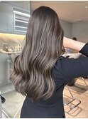 レイヤーカットグレージュカラーデザインカラーシルキーベージュ