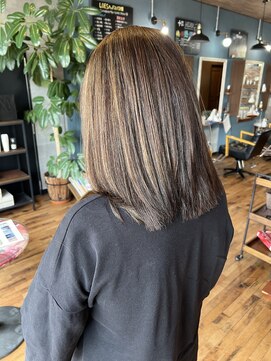 ロイズ ヘアデザイン アンド スパ(LOES) 白髪ぼかしハイライト×ベージュカラー