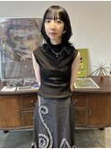 レイヤー　ウルフ　ミディアム　暗髪　担当桜桃