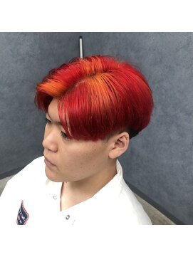 クレオ 福大通り店(CREO) 赤×オレンジ　ド派手カラー