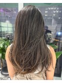 地毛ハイライト地毛風ハイライト細いハイライト大阪ハイライト