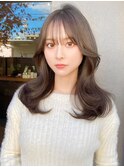 レイヤーカット/韓国ヘア/顔まわり/2wayバング41123