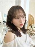 韓国ヘア 2wayバング レイヤーカット くびれヘア 顔周り/