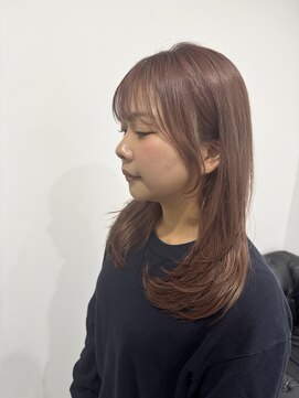 グランドライン(GRAND LINE) ピンクベージュのレイヤートレンドカット