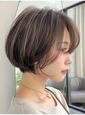 イメチェン　外はね　ボブ　美髪　ワイドバング　ブルーブラック