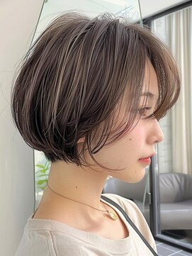 レヴ 草加店(LEV.) イメチェン 外はね ボブ 美髪 ワイドバング ブルーブラック