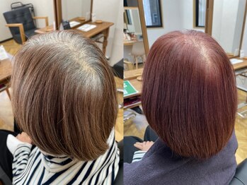 プラットカラー(PLAT COLOR)の写真/【ときわ台駅】髪と頭皮に優しいオーガニックカラー使用◎髪を労わりながら、艶やかな大人カラーが叶う！