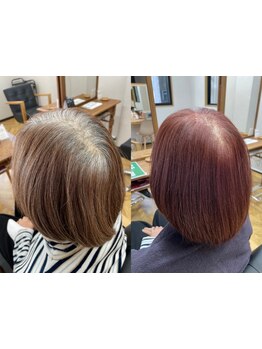 【ときわ台駅】髪と頭皮に優しいオーガニックカラー使用◎髪を労わりながら、艶やかな大人カラーが叶う！