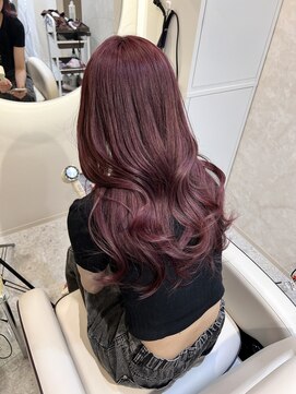 ノエ 心斎橋(Noe) ブリーチ1回ワインレッド髪質改善