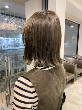 ヘアーエスクールフェイス(hair S. COEUR face) ブリーチなしカラー/オリーブカラー/枚方美容室/大阪美容室