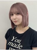 切りっぱなしボブ長めボブナチュラルボブ結べるボブ前下がりボブ