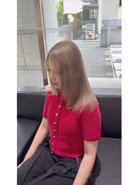 サロンドミルク 新百合ヶ丘店(salon de MiLK) ミルクティーベージュグレージュレイヤーカット新百合ヶ丘