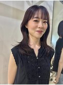 ”重ためレイヤー×ピンクブラウン”