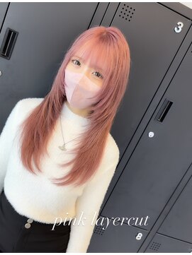 テット 福島店(tet) ピンク+レイヤーカット
